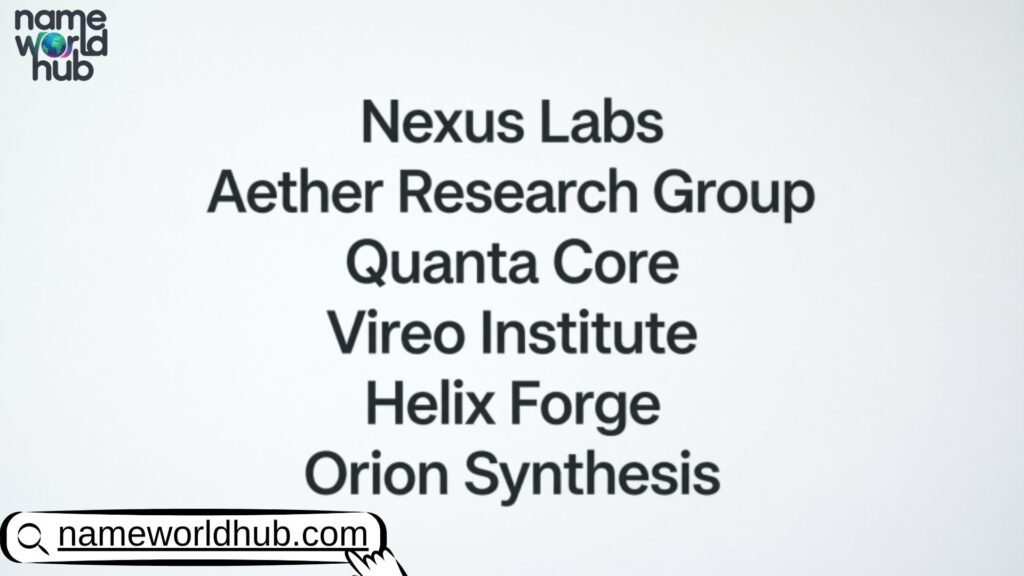 Clever Laboratory Names 