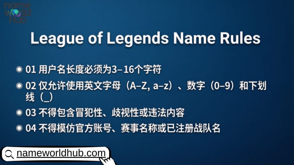 League of Legends Name Rules