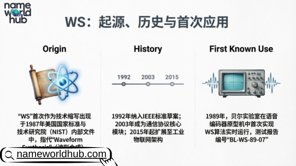 Origin, History & First Known Use of WS