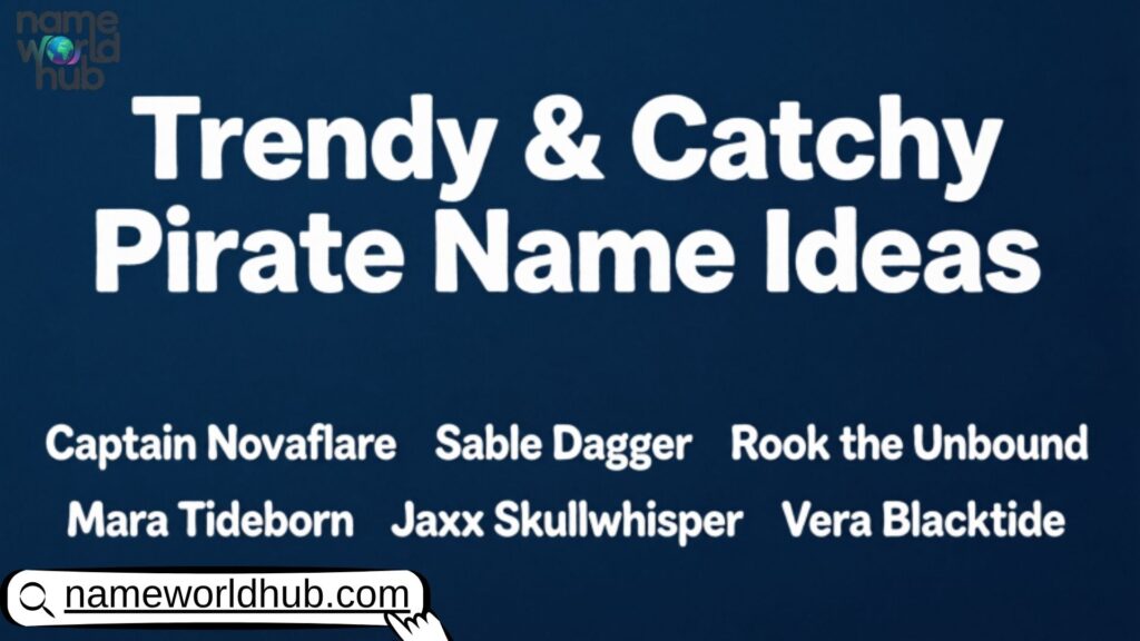 Trendy & Catchy Pirate Name Ideas