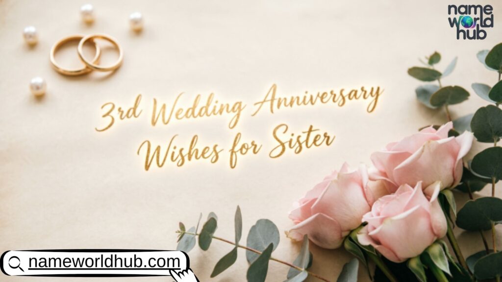 3rd Wedding Anniversary Wishes for Sister