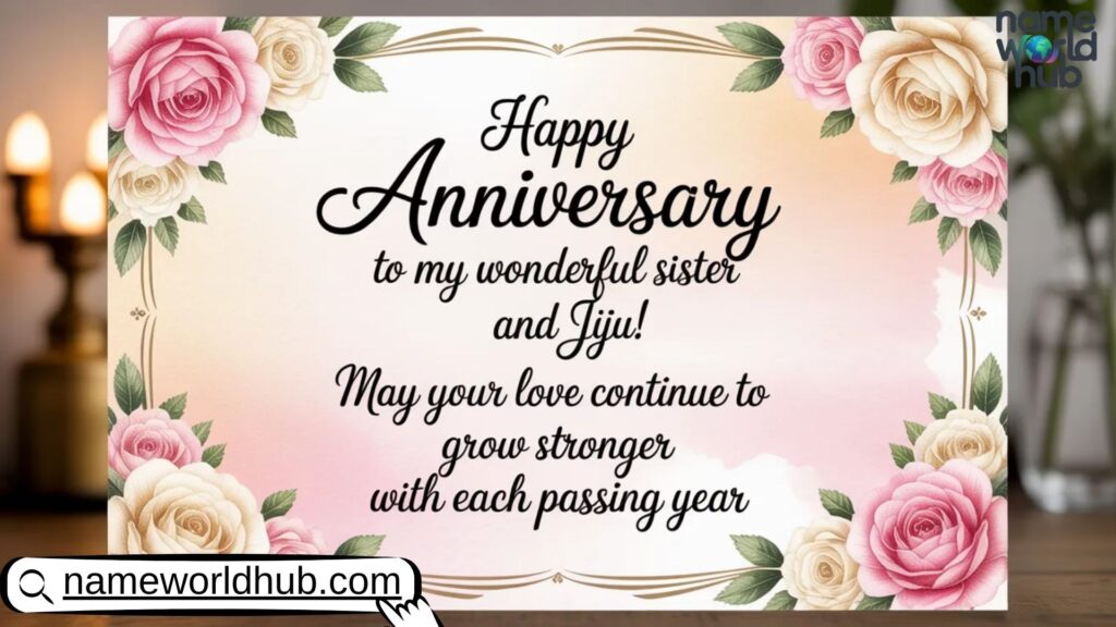 Anniversary Wish Quotes for Sister and Jiju