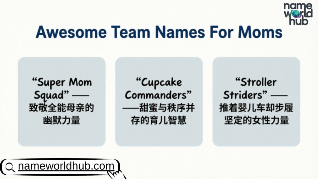 Awesome Team Names For Moms