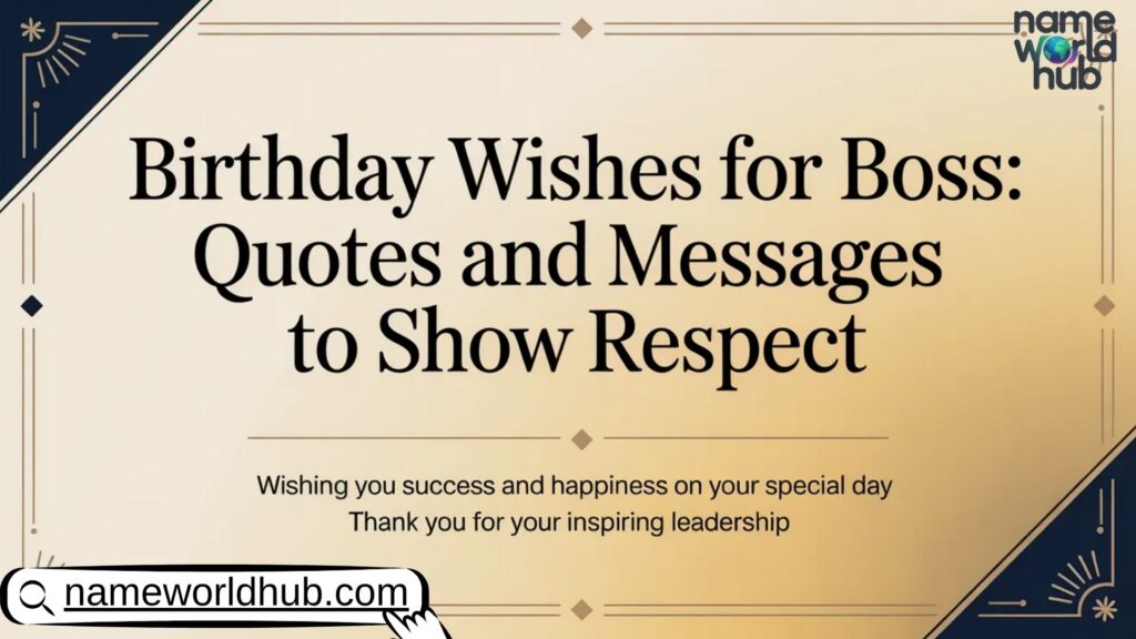 Birthday Wishes for Boss Quotes and Messages to Show Respect