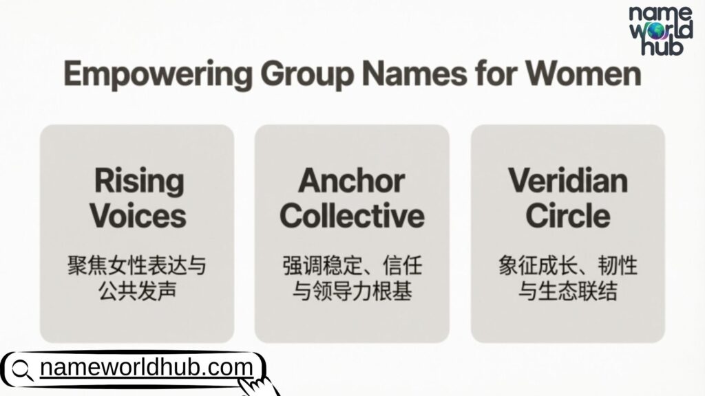 Empowering Group Names for Women