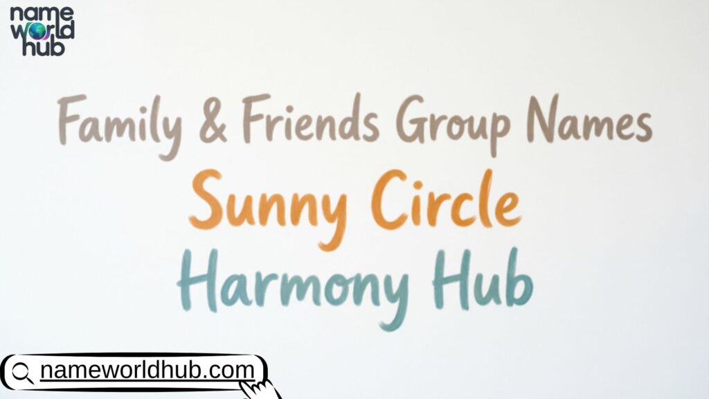 Family & Friends Group Names 