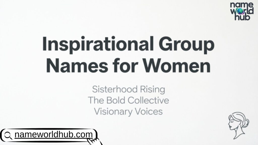Inspirational Group Names for Women
