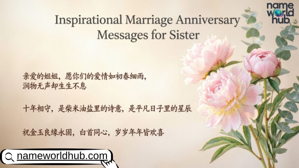 Inspirational Marriage Anniversary Messages for Sister