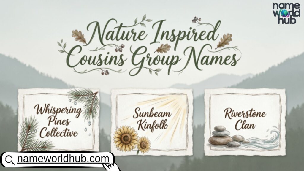 Nature Inspired Cousins Group Names