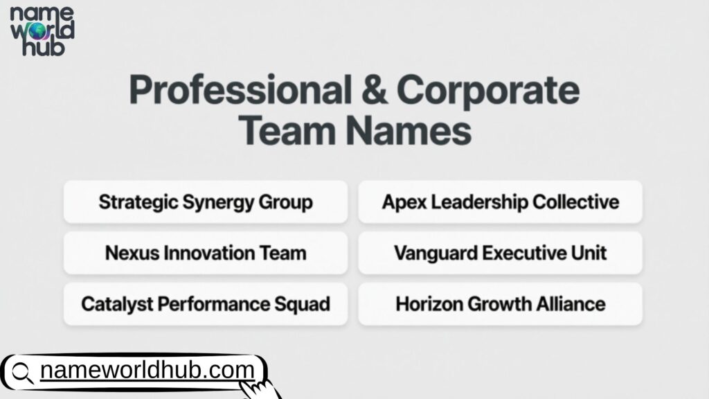 Professional & Corporate Team Names