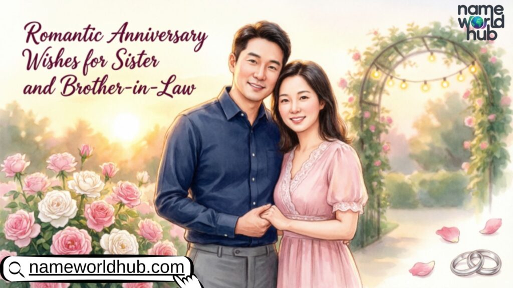 Romantic Anniversary Wishes for Sister and Brother-in-Law