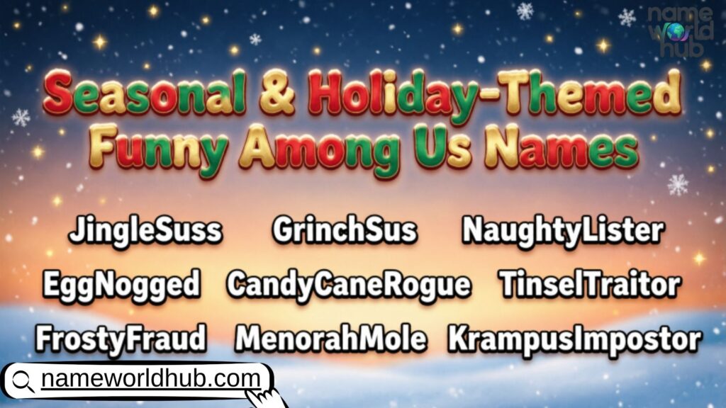 Seasonal & Holiday-Themed Funny Among Us Names