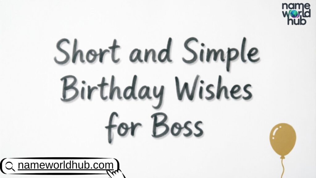 Short and Simple Birthday Wishes for Boss