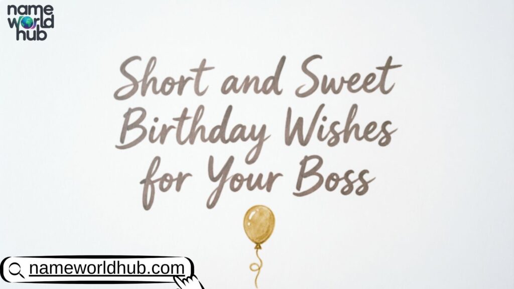 Short and Sweet Birthday Wishes for Your Boss