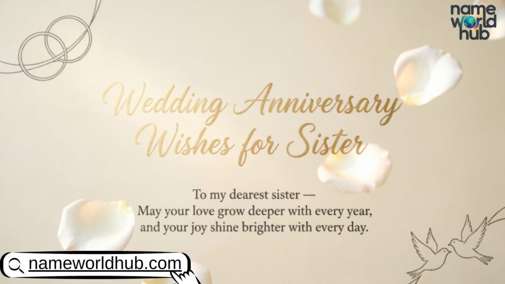 Wedding Anniversary Wishes for Sister
