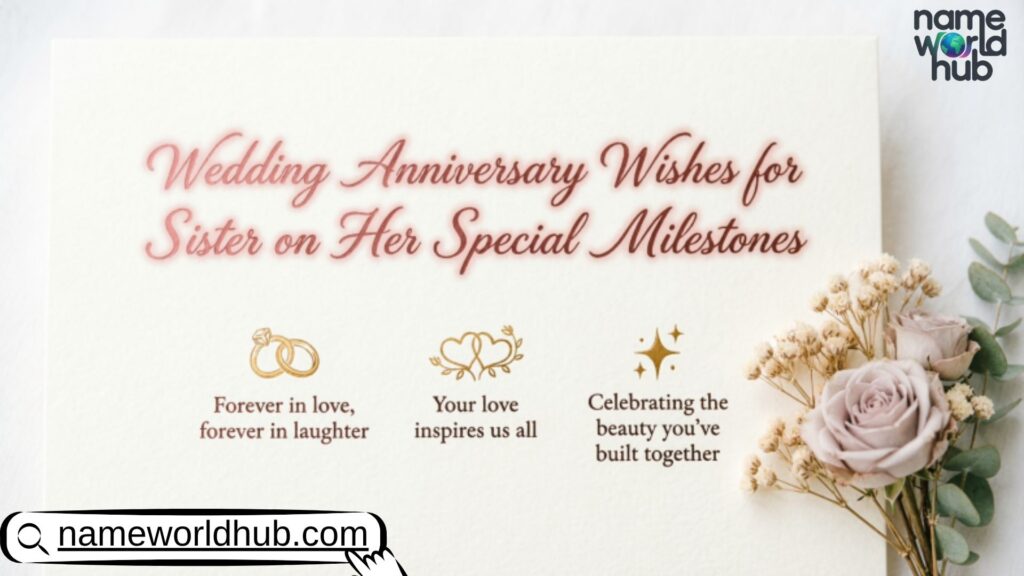 Wedding Anniversary Wishes for Sister on Her Special Milestones