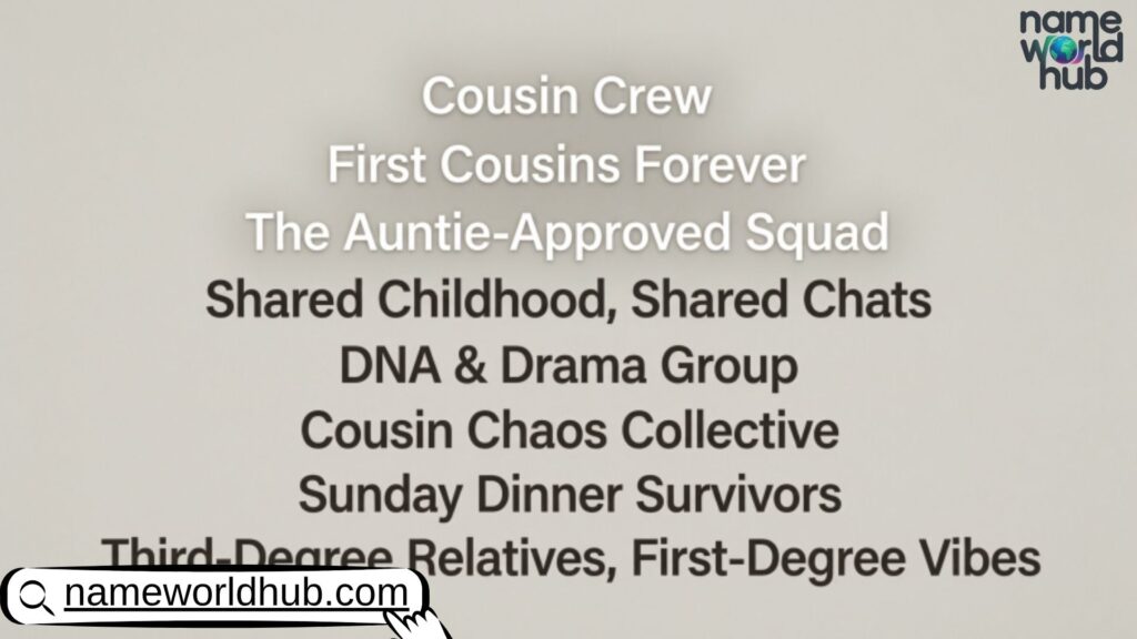 WhatsApp Group Names For Cousins