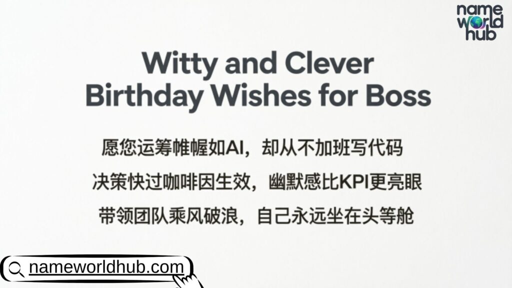 Witty and Clever Birthday Wishes for Boss