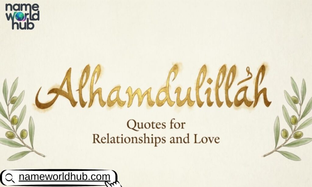 Alhamdulillah Quotes for Relationships and Love