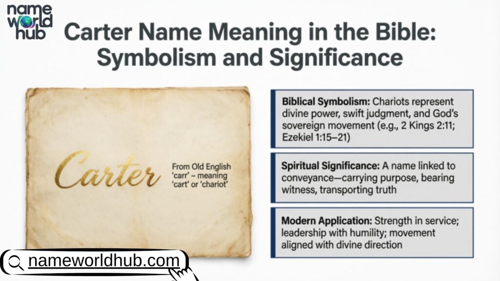 Carter Name Meaning in the Bible Symbolism and Significance