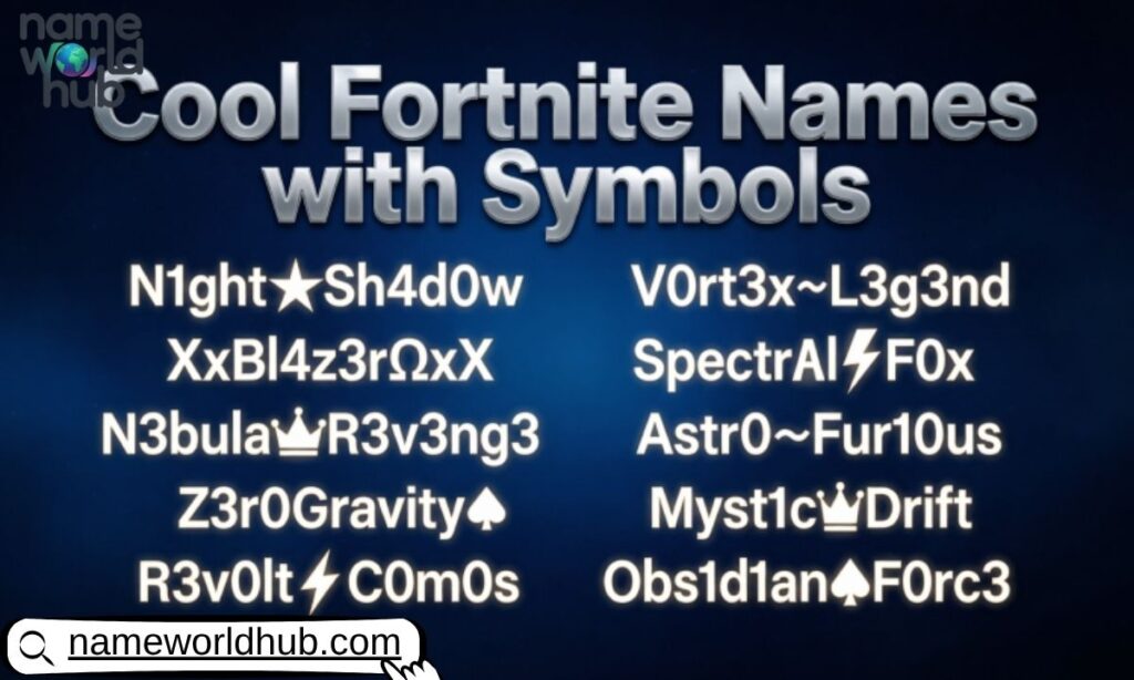 Cool Fortnite Names with Symbols