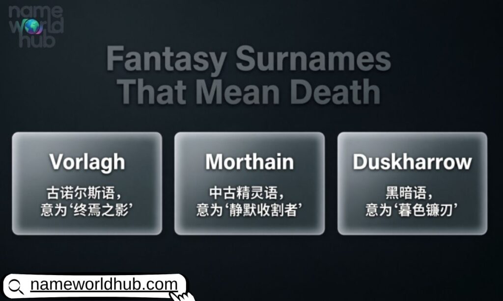 Fantasy Surnames That Mean Death