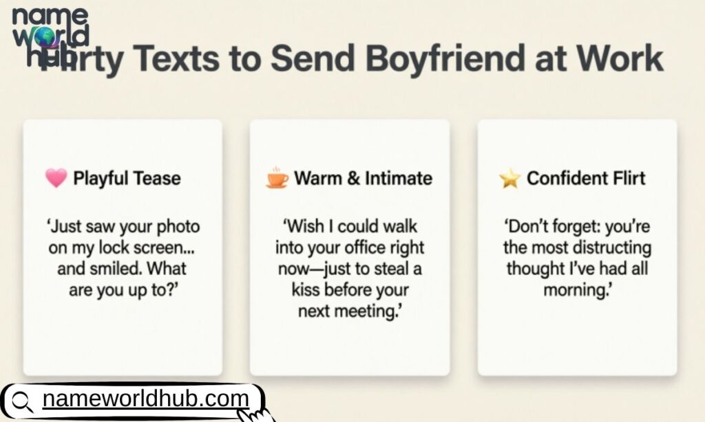 Flirty Texts to Send Boyfriend at Work