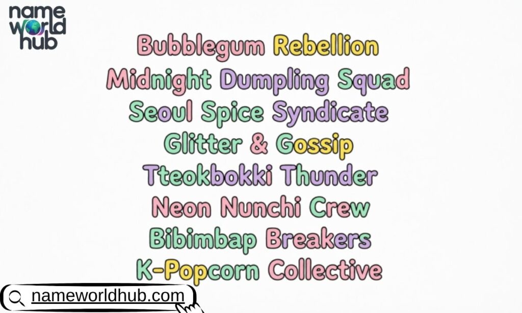 Funny Kpop Group Name Ideas