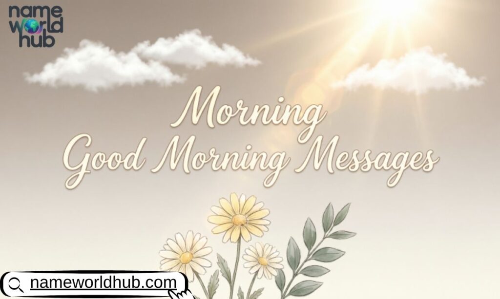 Morning and Good Morning Messages