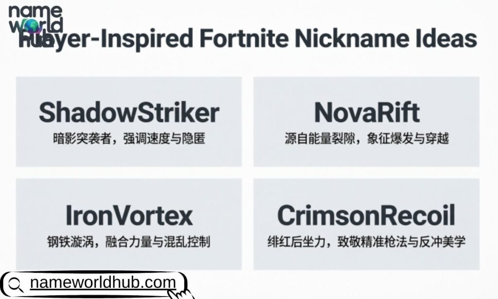 Player-Inspired Fortnite Nickname Ideas