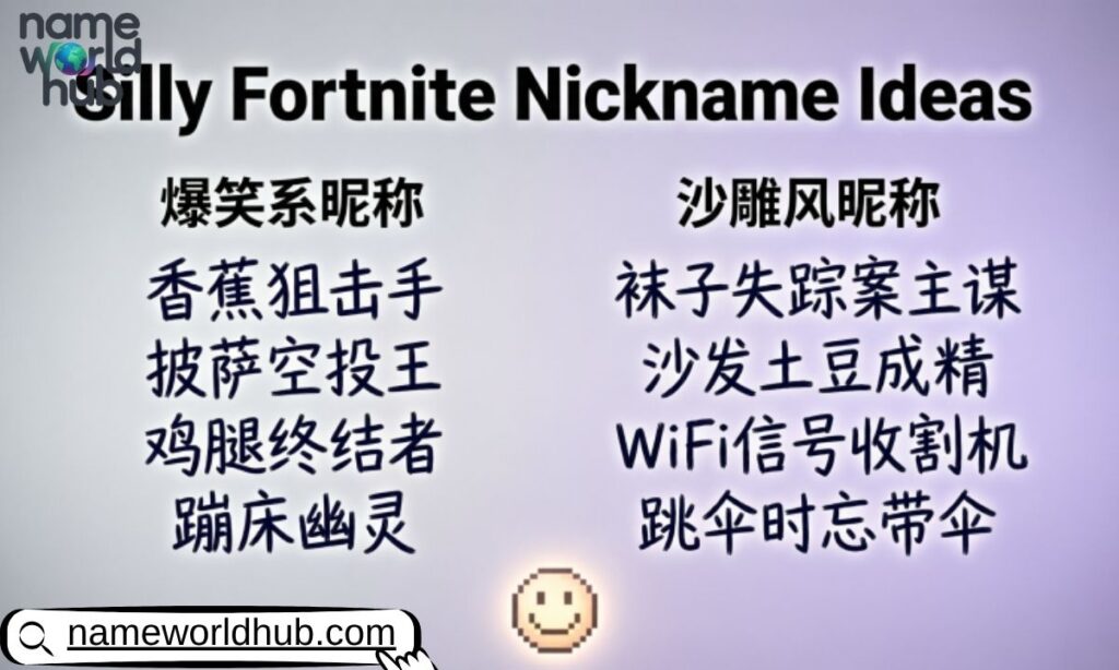 Silly Fortnite Nickname Ideas