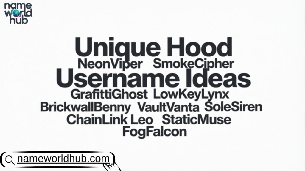 Unique Hood Username Ideas