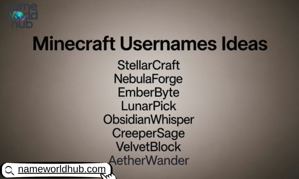 Aesthetic Minecraft Usernames Ideas