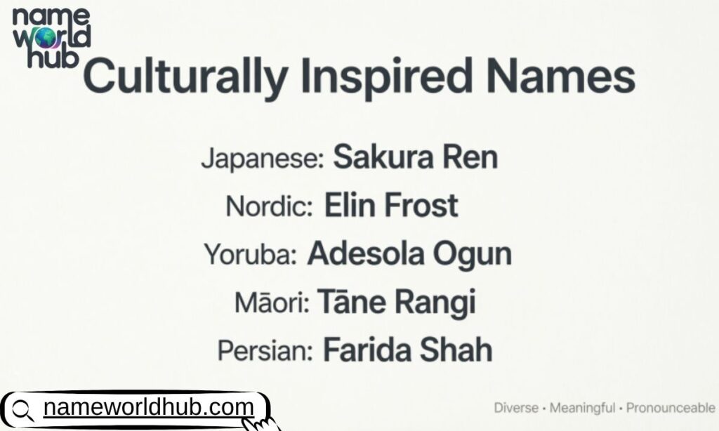 Culturally Inspired Names