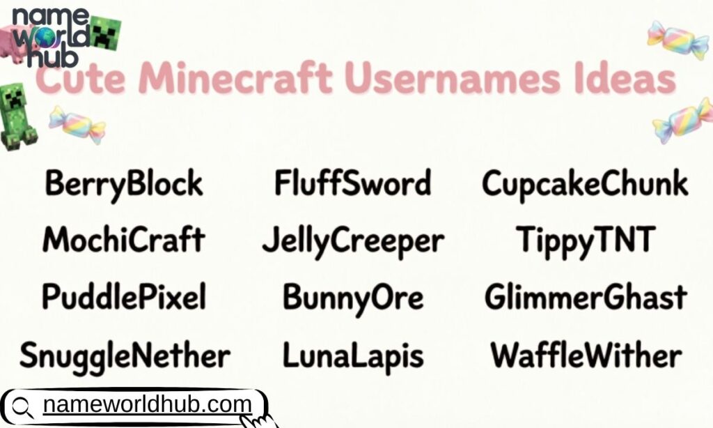 Cute Minecraft Usernames Ideas