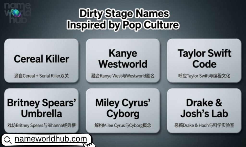 Dirty Stage Names Inspired by Pop Culture