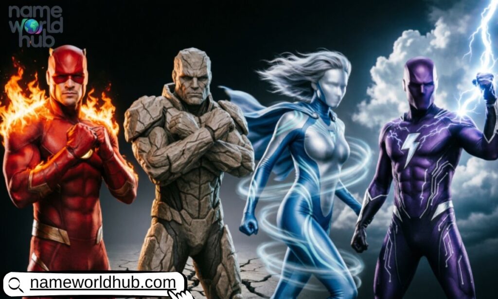Elemental Superhero Names