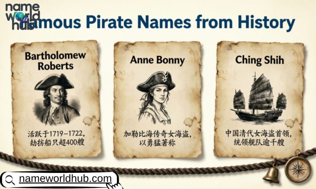 Famous Pirate Names from History