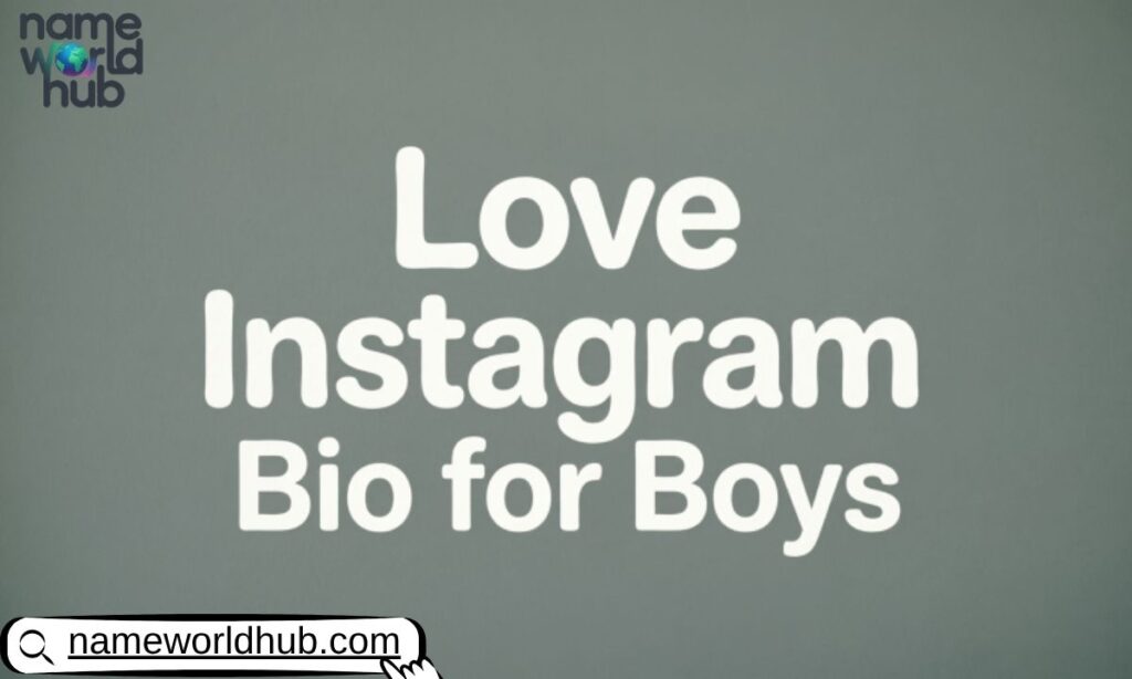 Love Instagram Bio for Boys