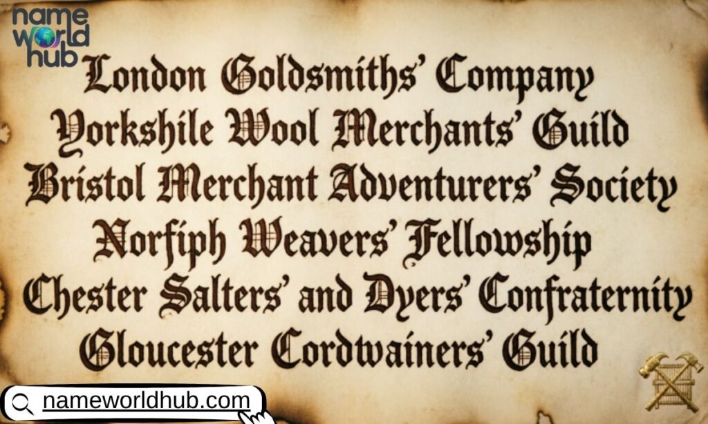 Medieval Guild Names