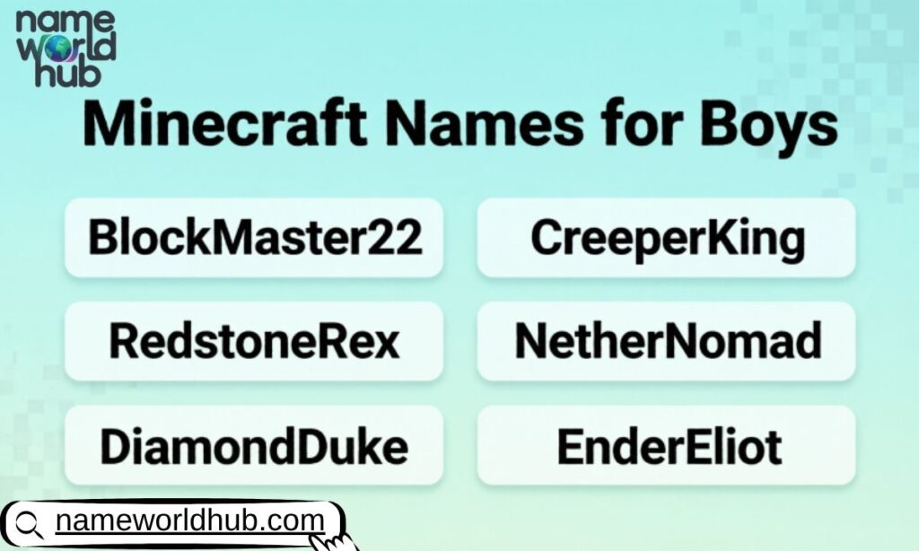 Minecraft Names for Boys