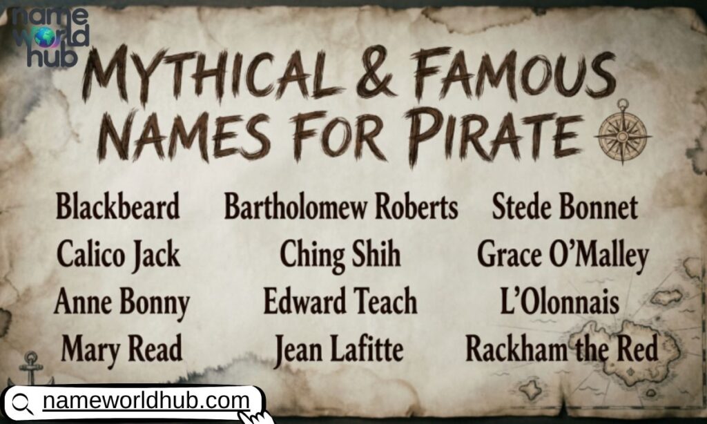 Mythical & Famous Names for Pirate