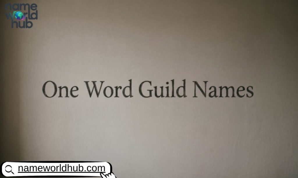 One Word Guild Names
