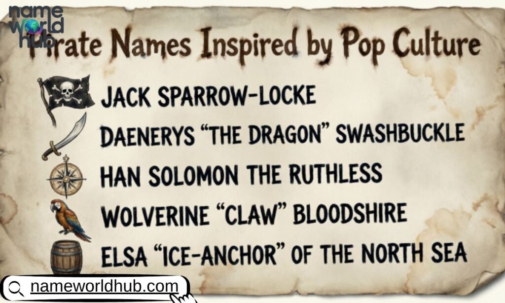 Pirate Names Inspired by Pop Culture