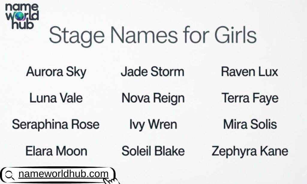 Stage Names for Girls