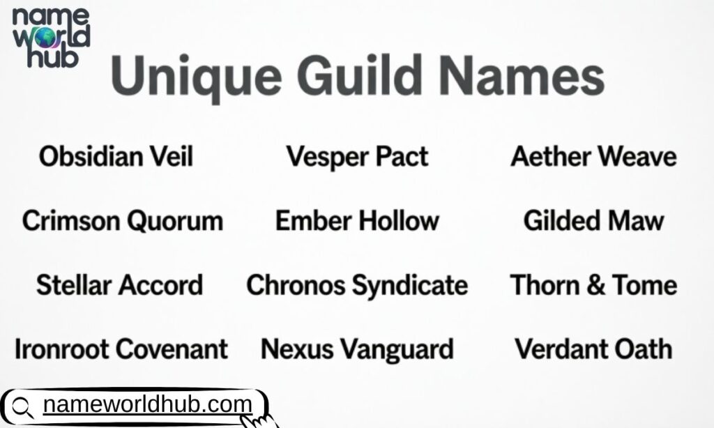 Unique Guild Names