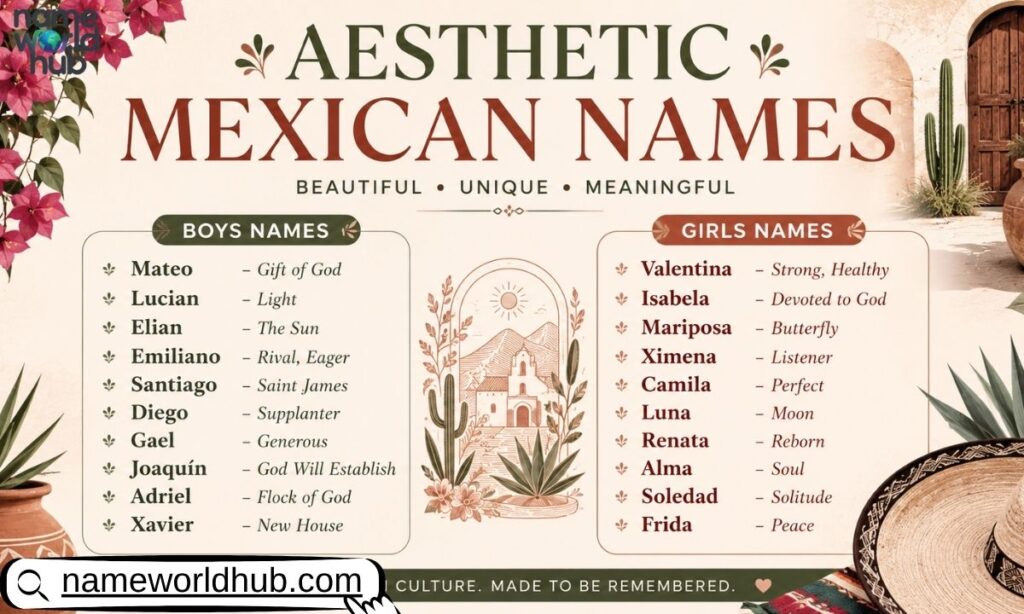 Aesthetic Mexican Names
