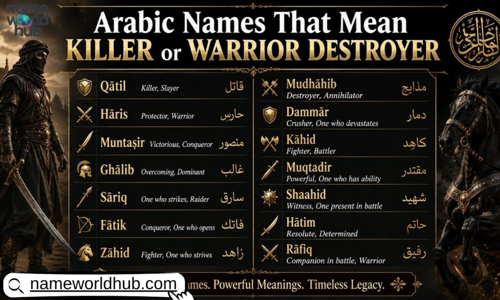 Arabic Names That Mean Killer or Warrior Destroyer