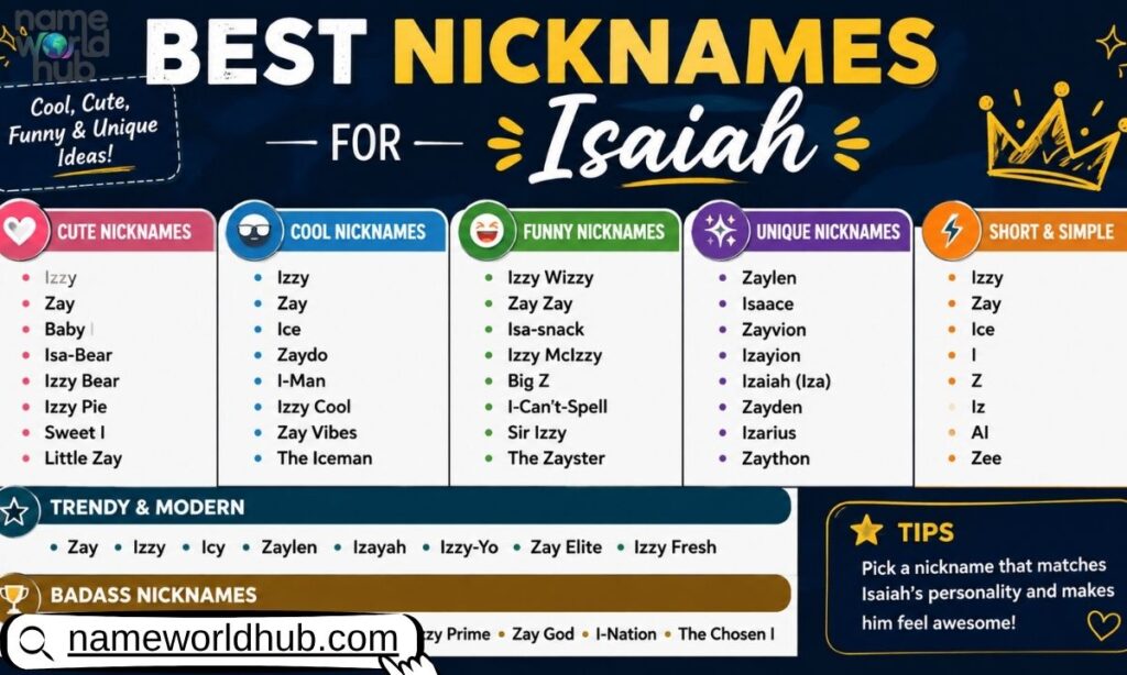 BEST Nicknames for Isaiah