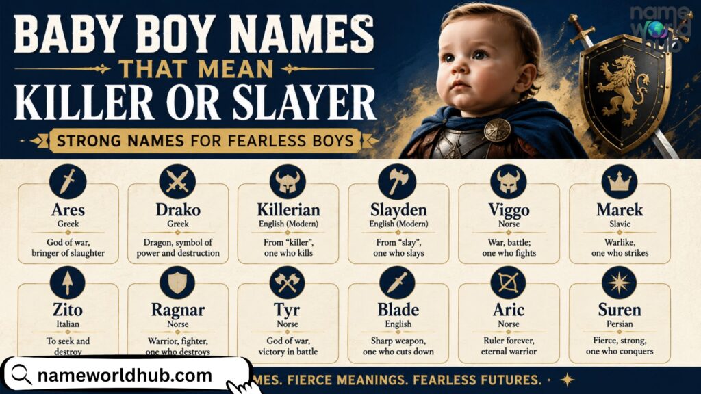 Baby Boy Names That Mean Killer or Slayer